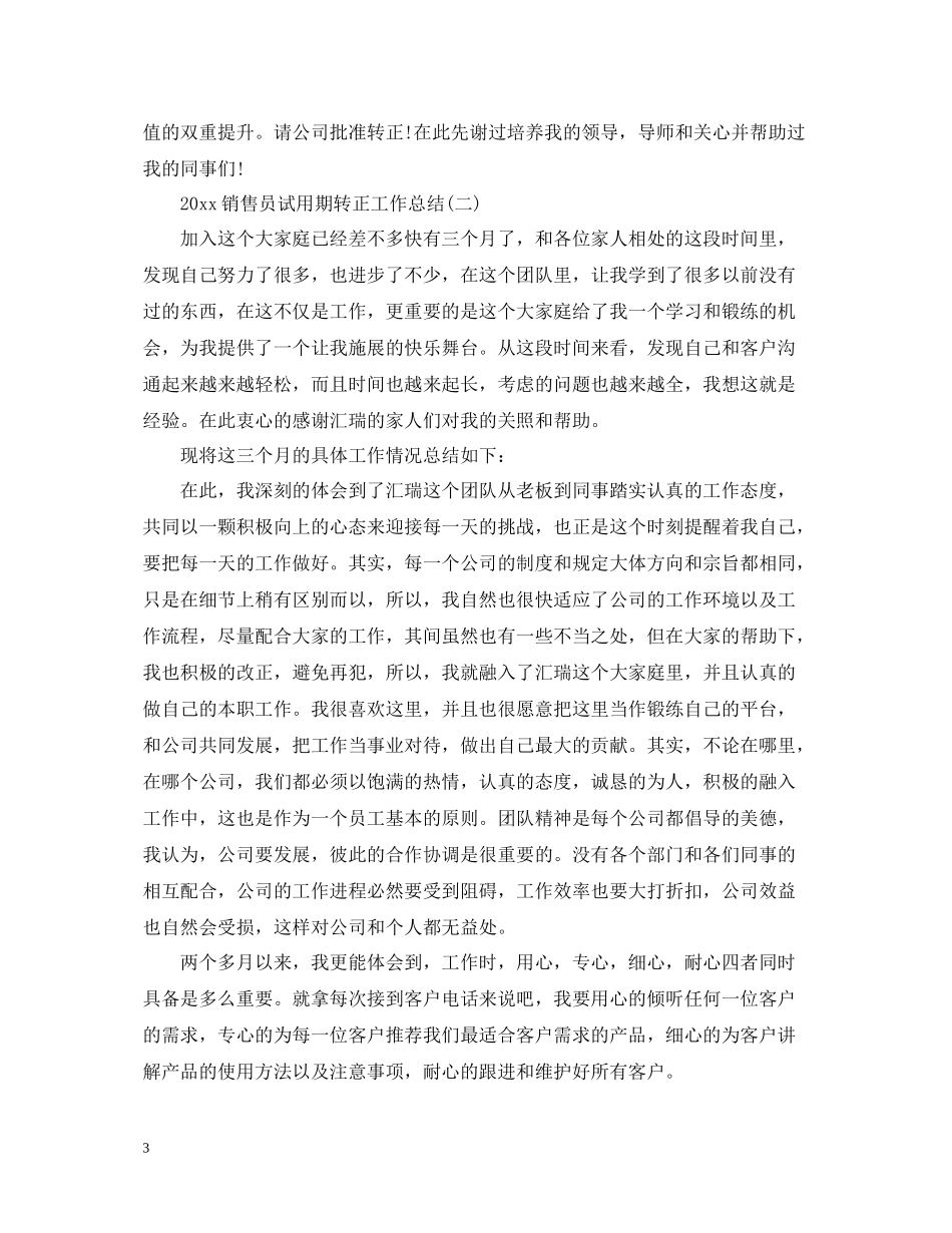 销售员试用期转正工作总结2_第3页