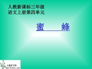 (人教新课标)三年级语文课件蜜蜂1