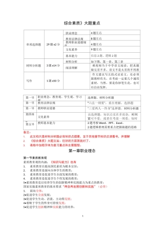 中学  《综合素质》