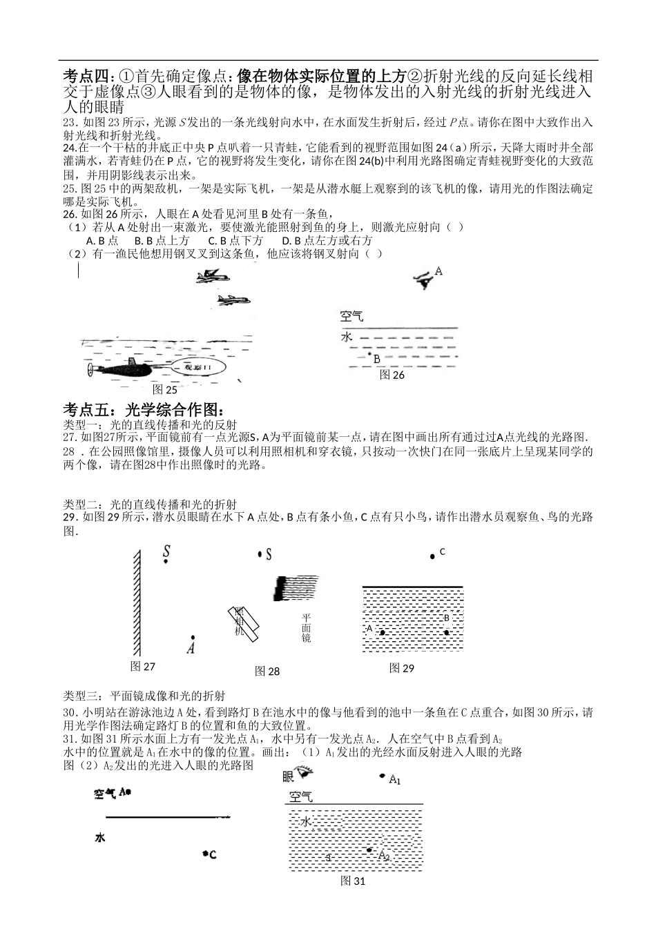 光现象作图专题_第3页