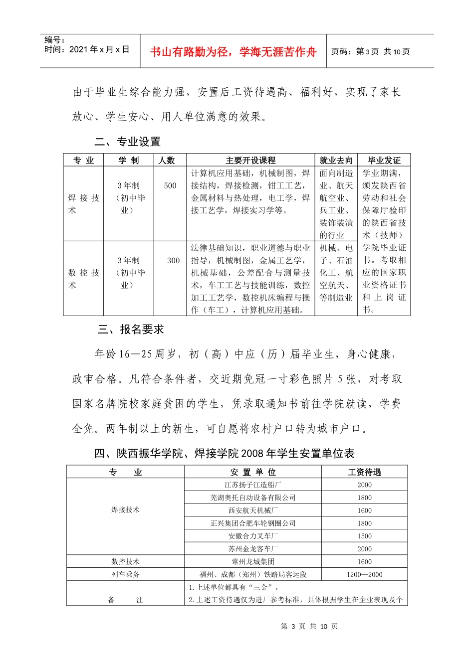 陕西焊接工程技术学院招生简章_第3页