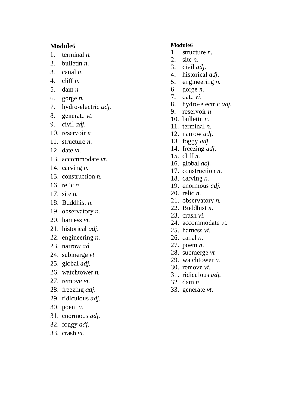 外研版B3M6单词汉译英_第3页
