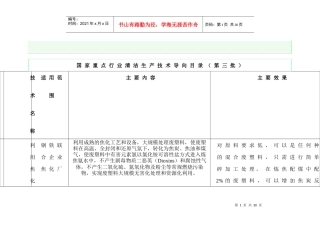 国家重点行业清洁生产技术导向目录（第三批）