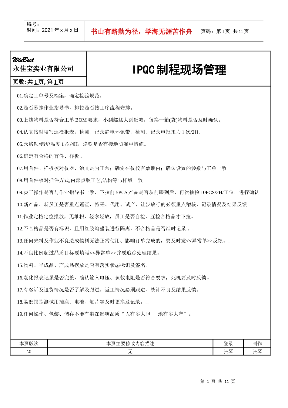 IPQC制程现场管理_第1页