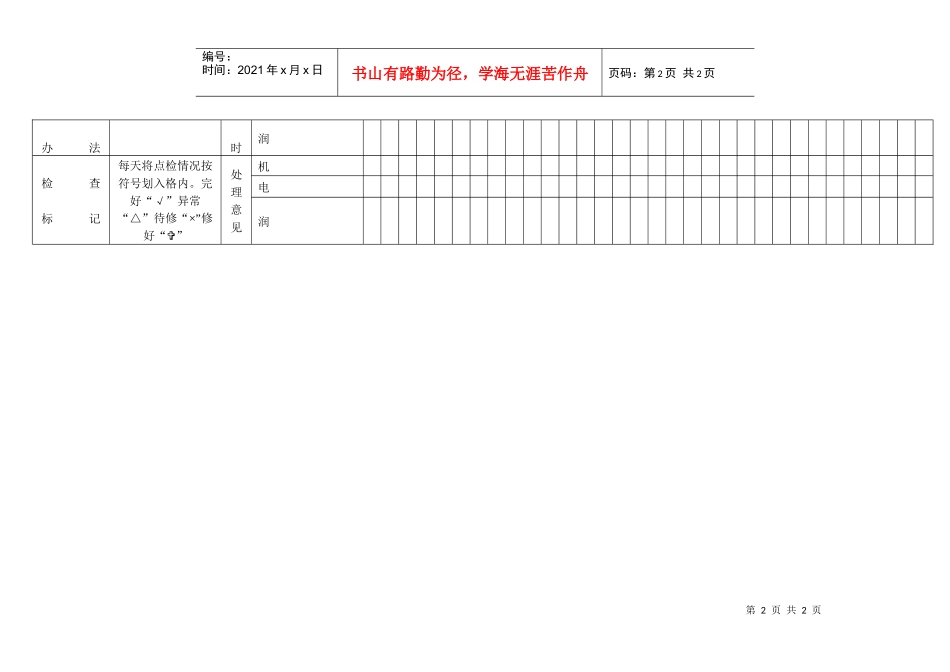 设备日常点检卡_第2页