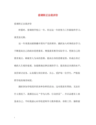 借调转正自我评价