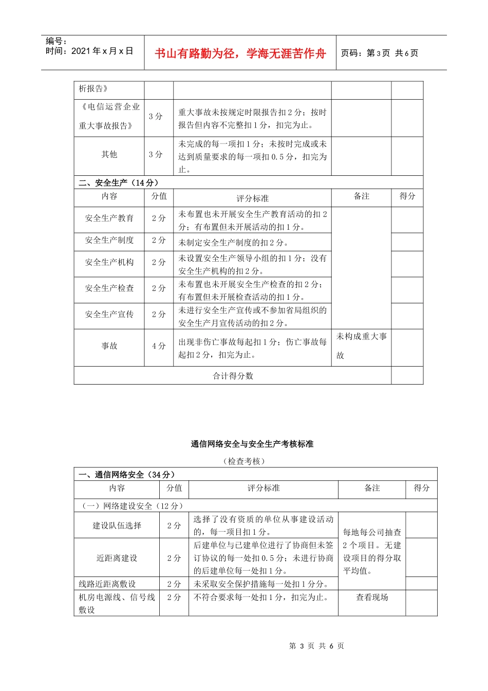 江西省通信网络安全与安全生产考核办法_第3页