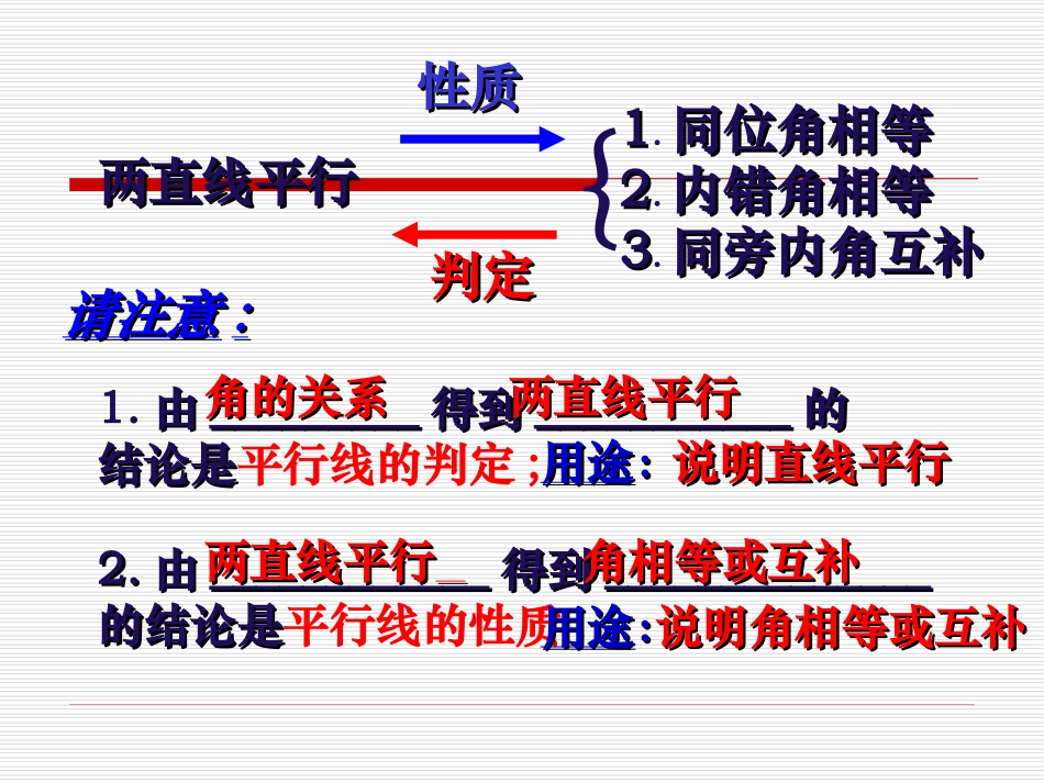 (习题课)平行线的判定和性质的区别_第2页