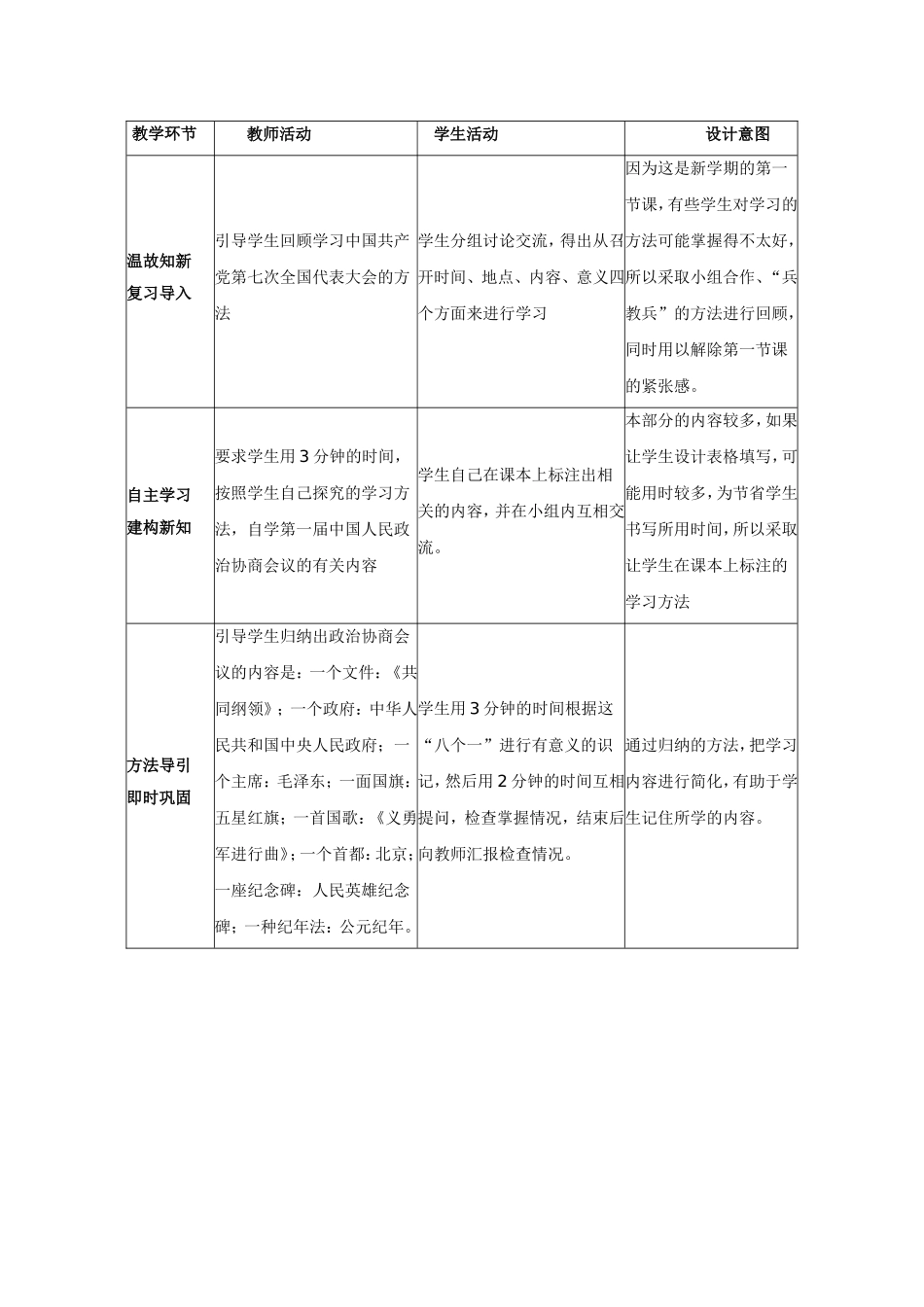 中华人民共和国的成立_教学设计_第2页