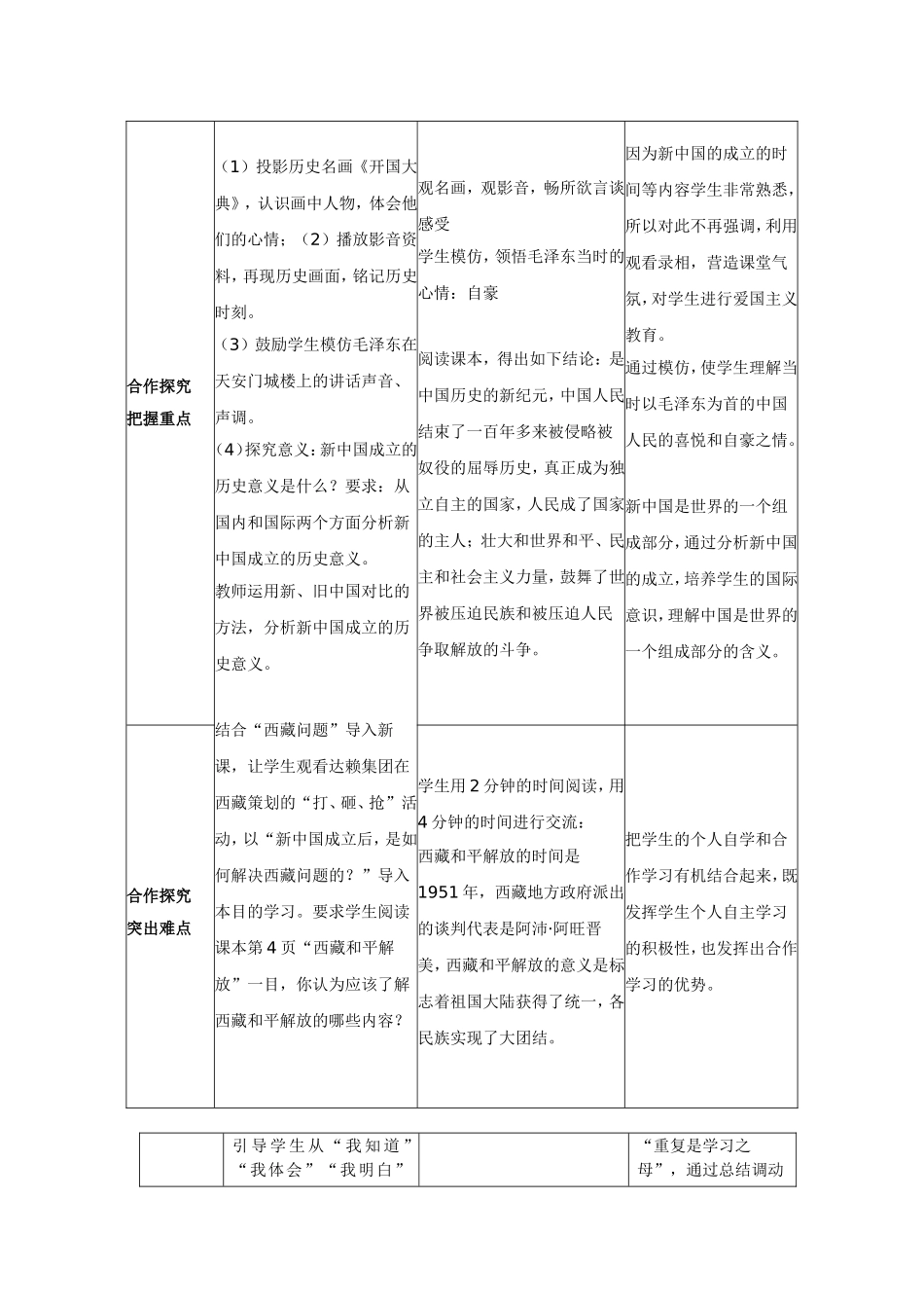 中华人民共和国的成立_教学设计_第3页