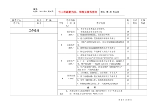 生产型企业各个岗位绩效考评表