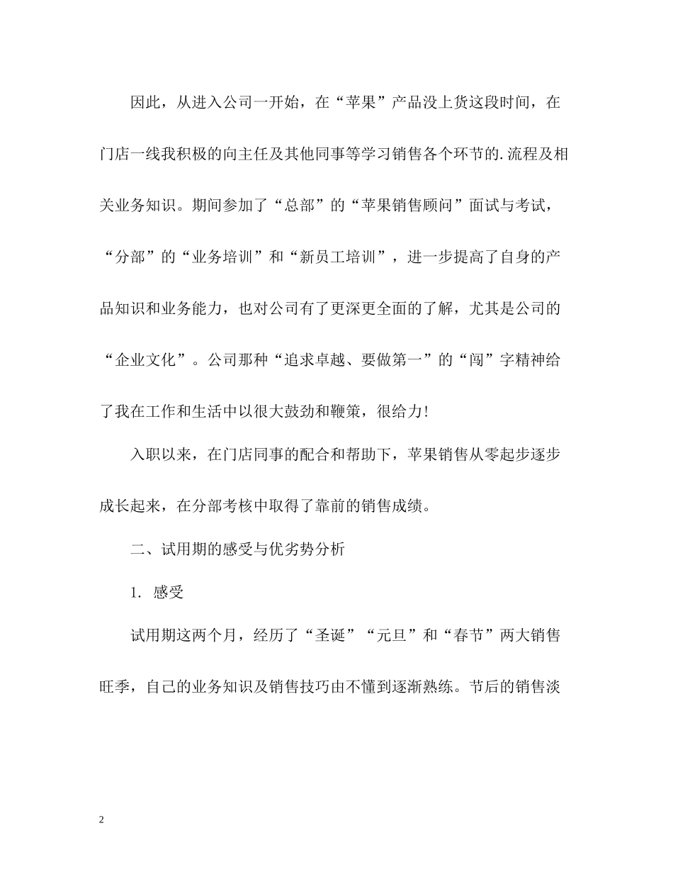 门店销售人员的个人工作总结_第2页