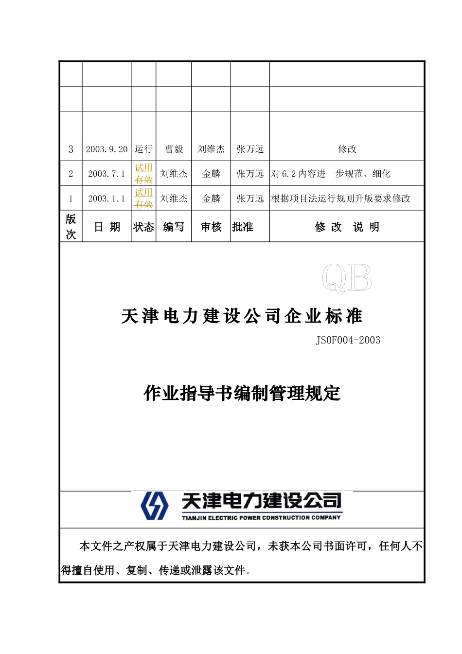 公司施工作业指导书编制管理规定(新版)_第2页