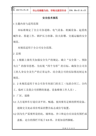 安全技术规范（范本）