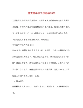 党支部半年工作总结4