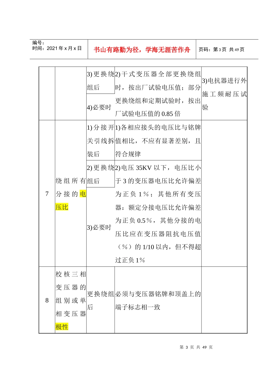牵引变电所高压设备试验标准_第3页