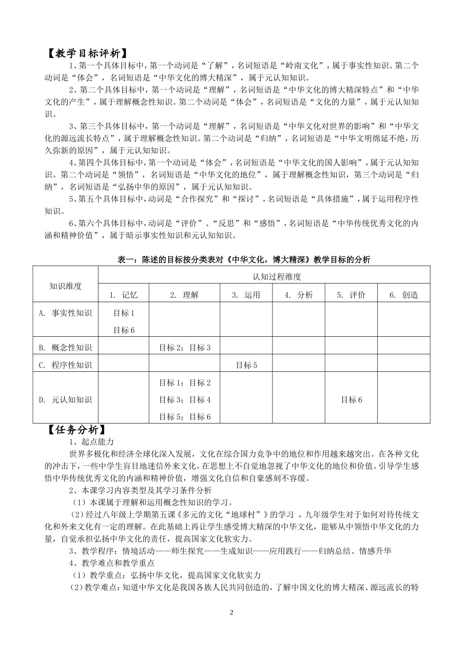 《中华文化博大精深》教学设计_第2页