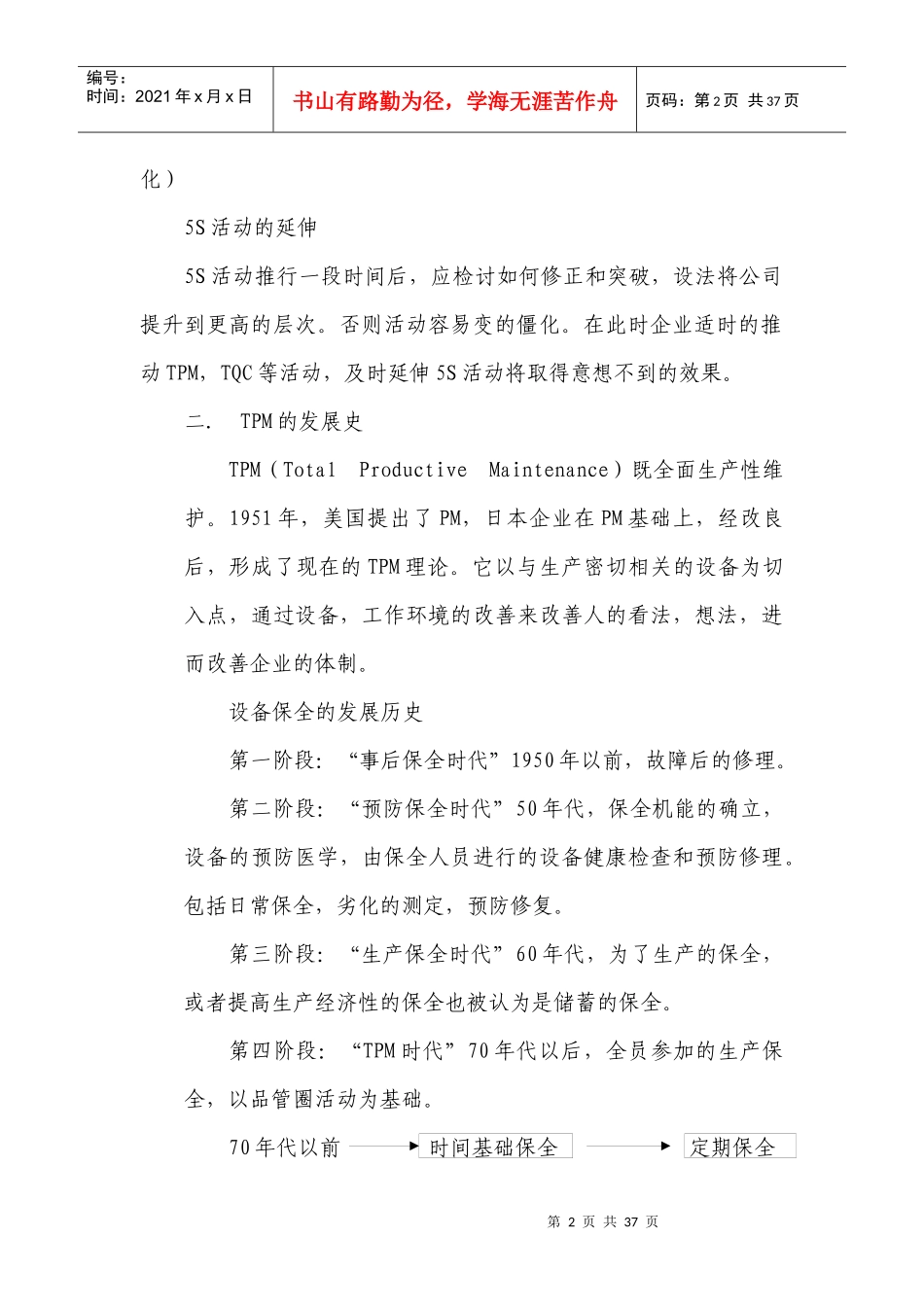 课程：全面生产性维护 Total Productive Maintenance_第2页