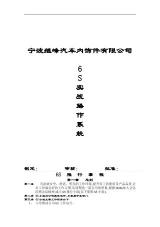 宁波XX汽车内饰件有限公司6S实战操作系统(doc 18)