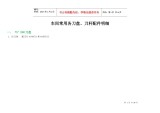 车间在用各种刀具配件