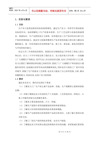 己内酰胺合成工艺(实习报告)