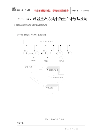 精益生产中的生产计划与控制