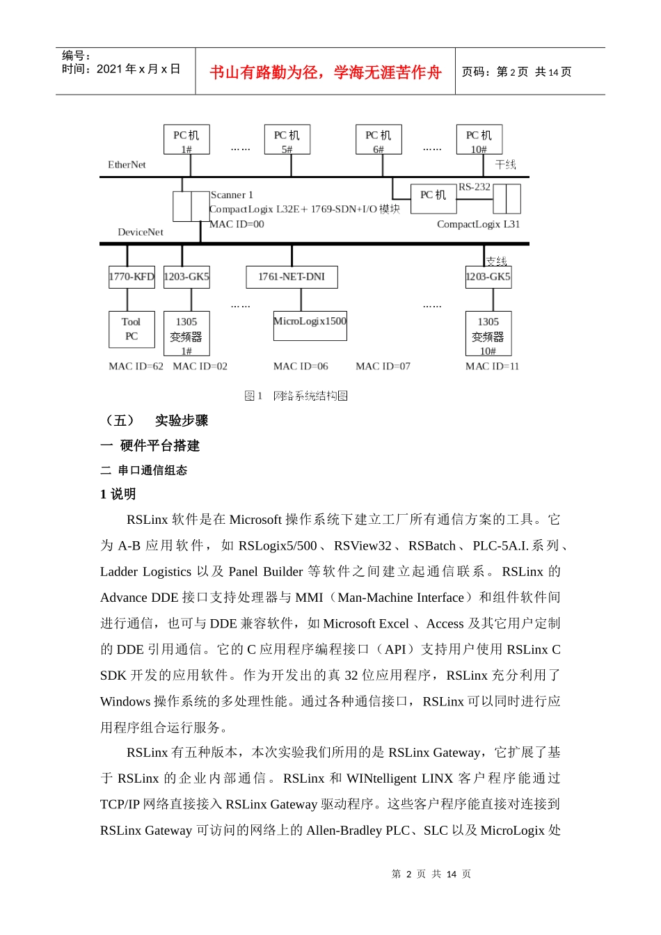实验一设备网、工业以太网组网_第2页