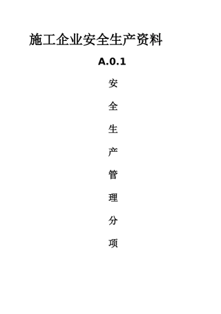 企业安全生产条件资料1