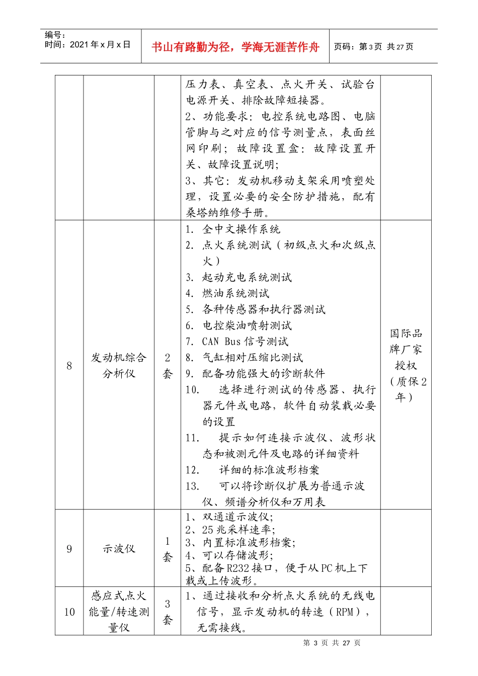 经贸高级技术学校汽车装饰与维修实训室设备购置_第3页