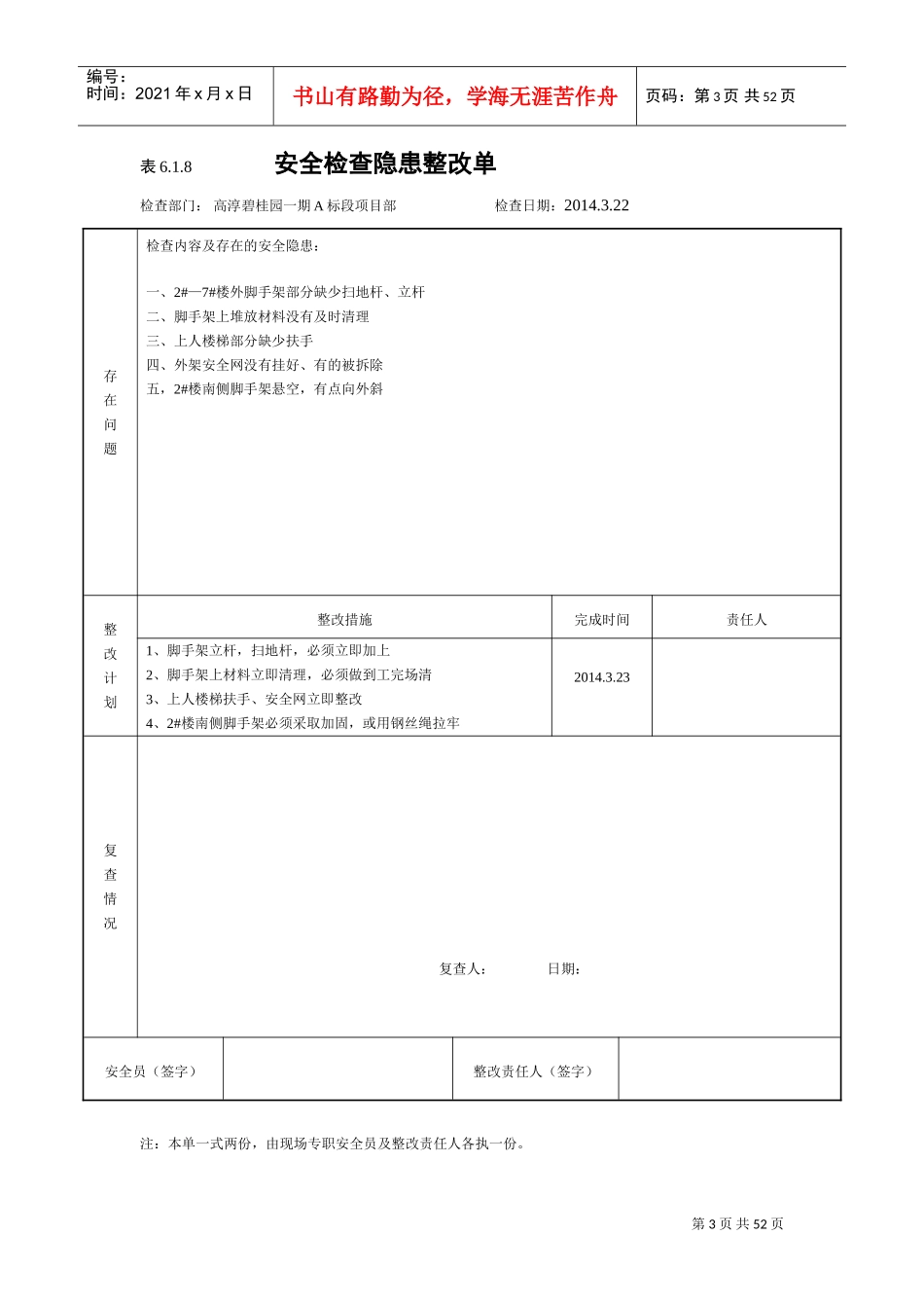 安全检查隐患整改单6.1.8(DOC52页)_第3页