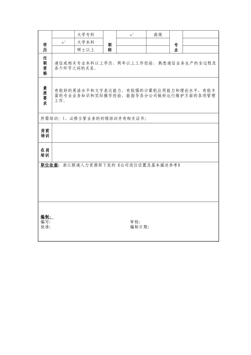 安全生产监督管理岗位说明书_第2页