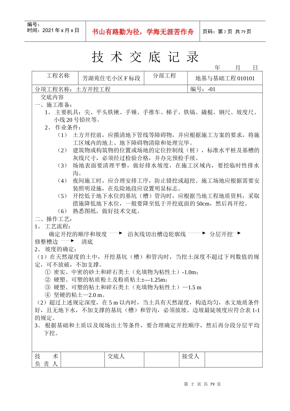 房建工程技术交底资料(77个)_第2页