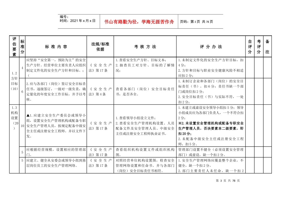 龙岗区危险化学品带仓储经营单位安全管理分级评定标准(_第3页