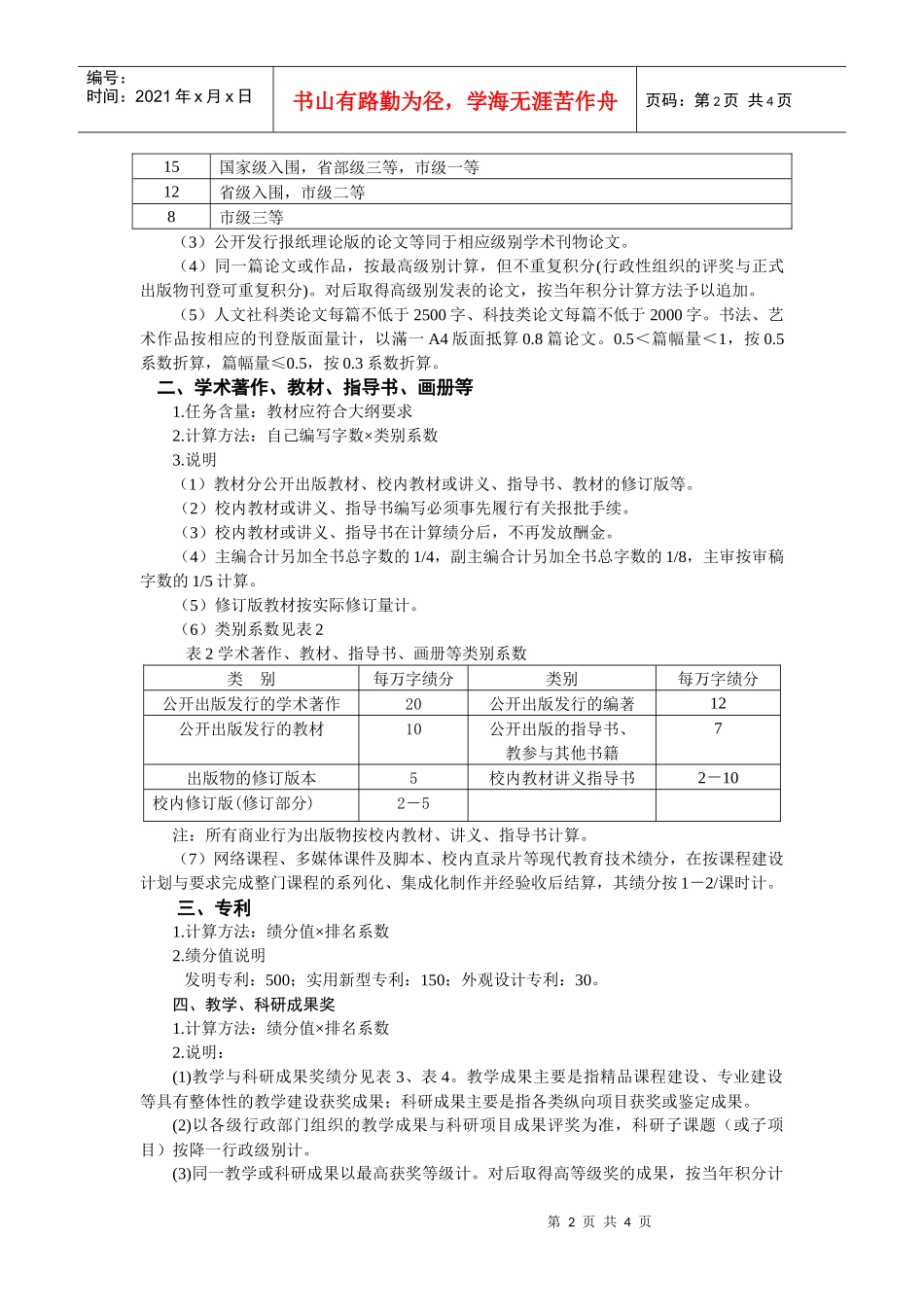 无锡工艺职业技术学院科研工作量计算方法_第2页