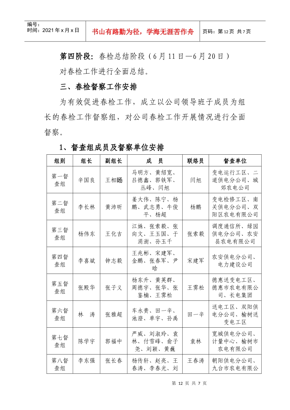 长春供电公司XXXX年春季安全大检查工作方案_第3页