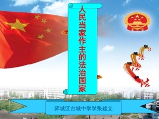 九年级政治人民当家做主的法治国家