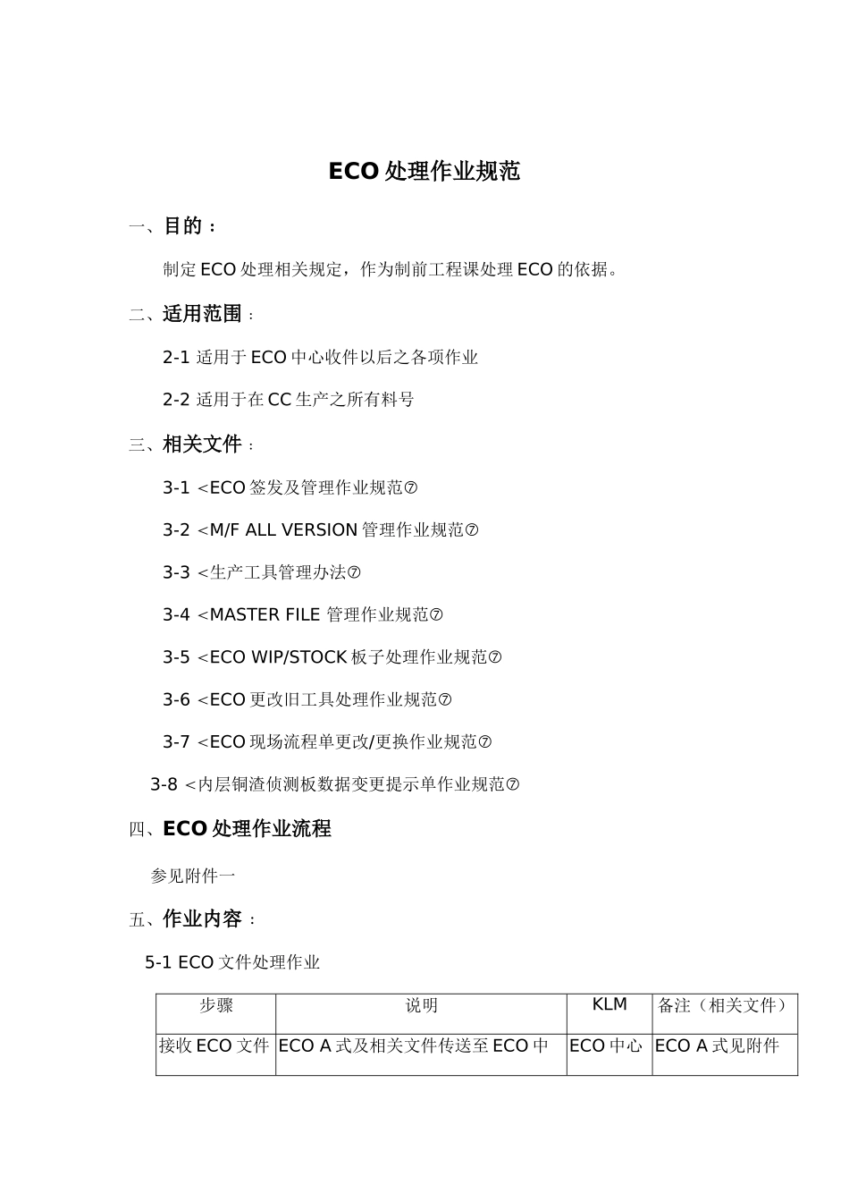 ECO处理作业标准_第1页