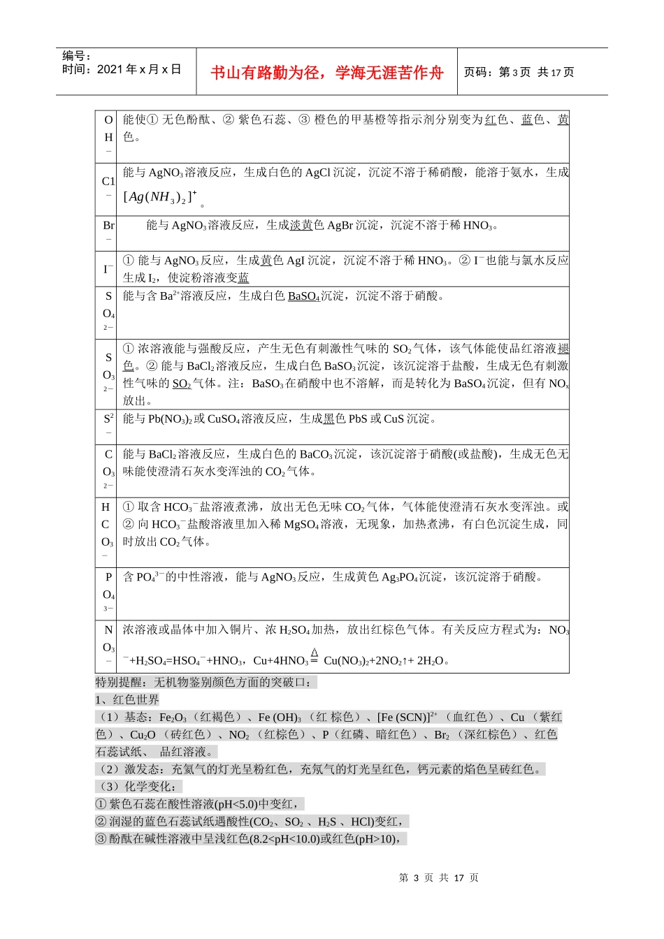 物质的分离、提纯与检验巩固练习_第3页