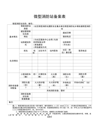 微型消防站各项制度
