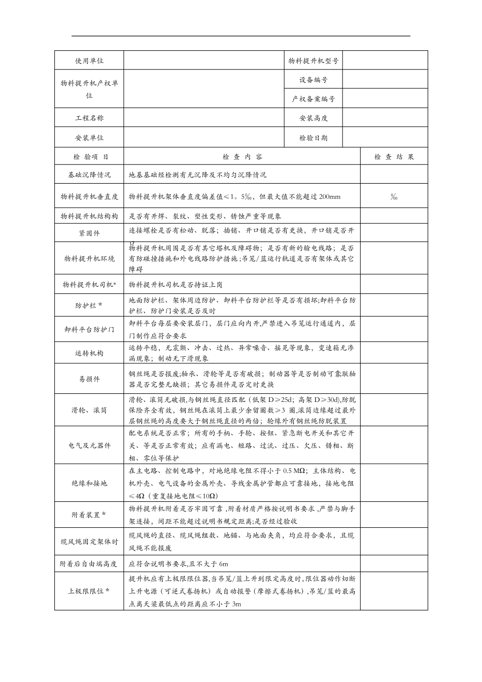 物料提升机验收表_第2页