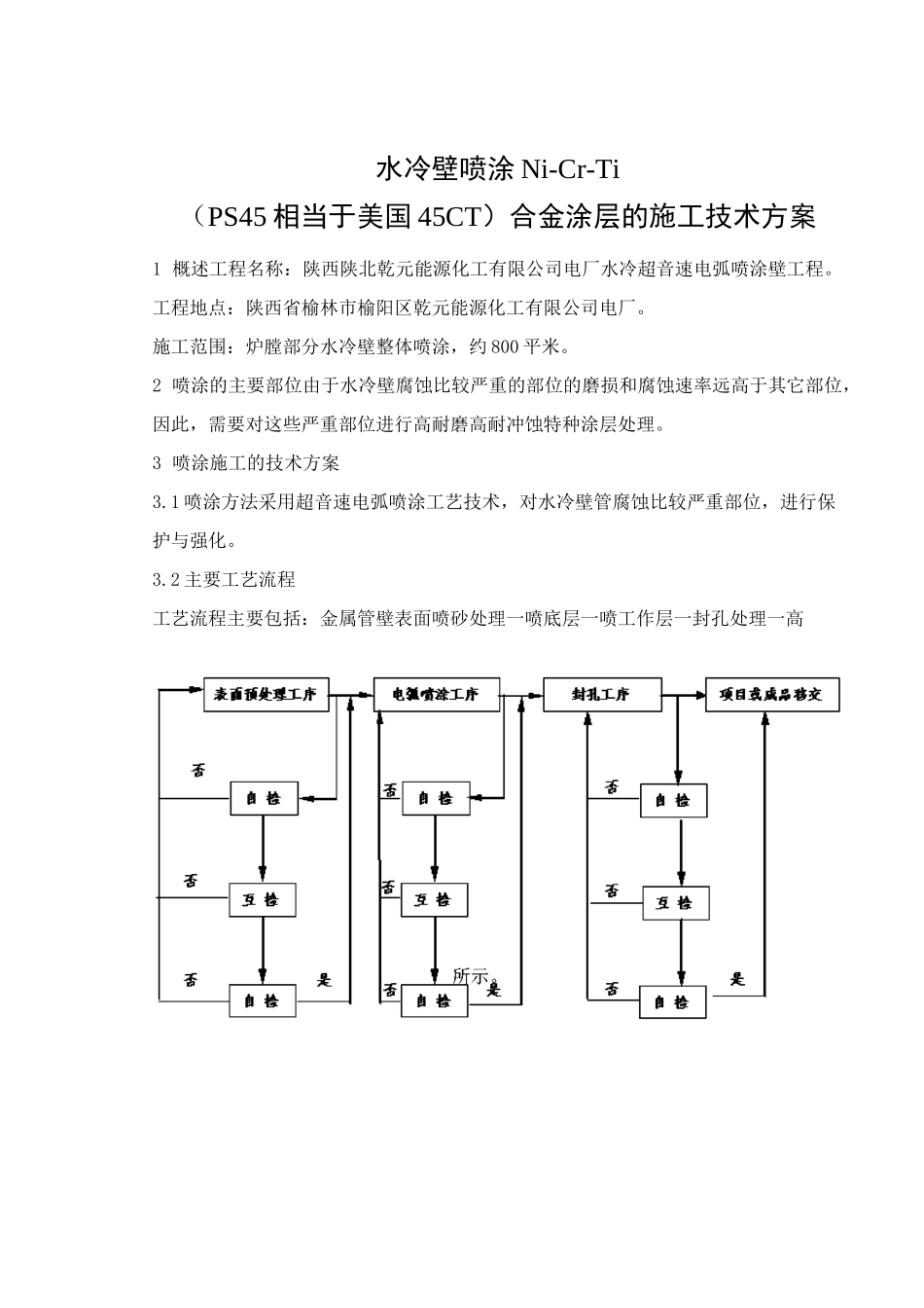 水冷壁管喷电弧喷涂技术方案_第2页