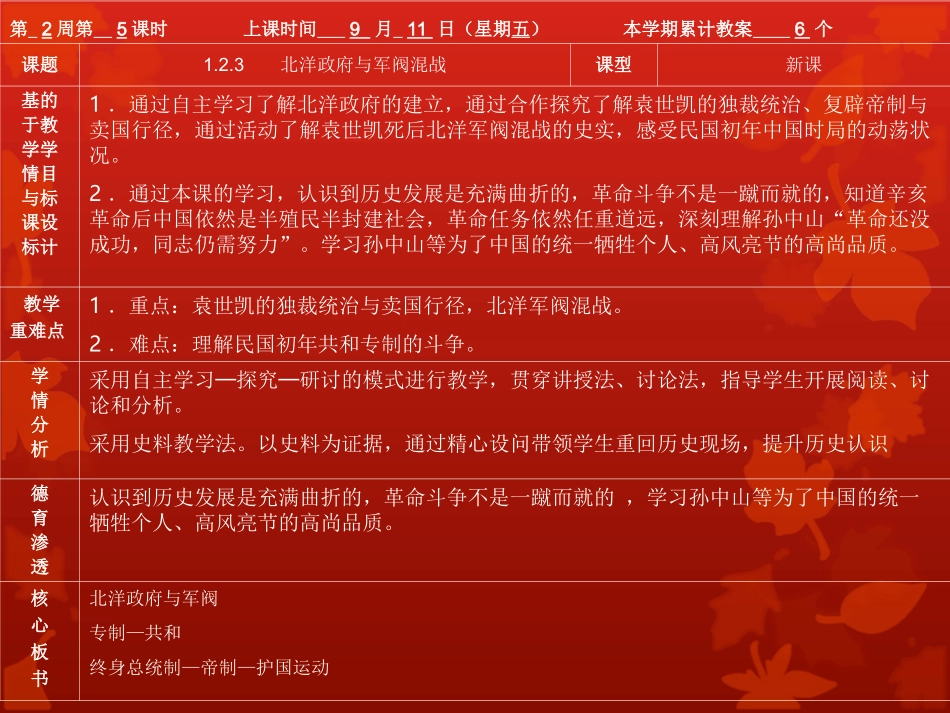 《北洋政府与军阀混战》教学课件_第1页