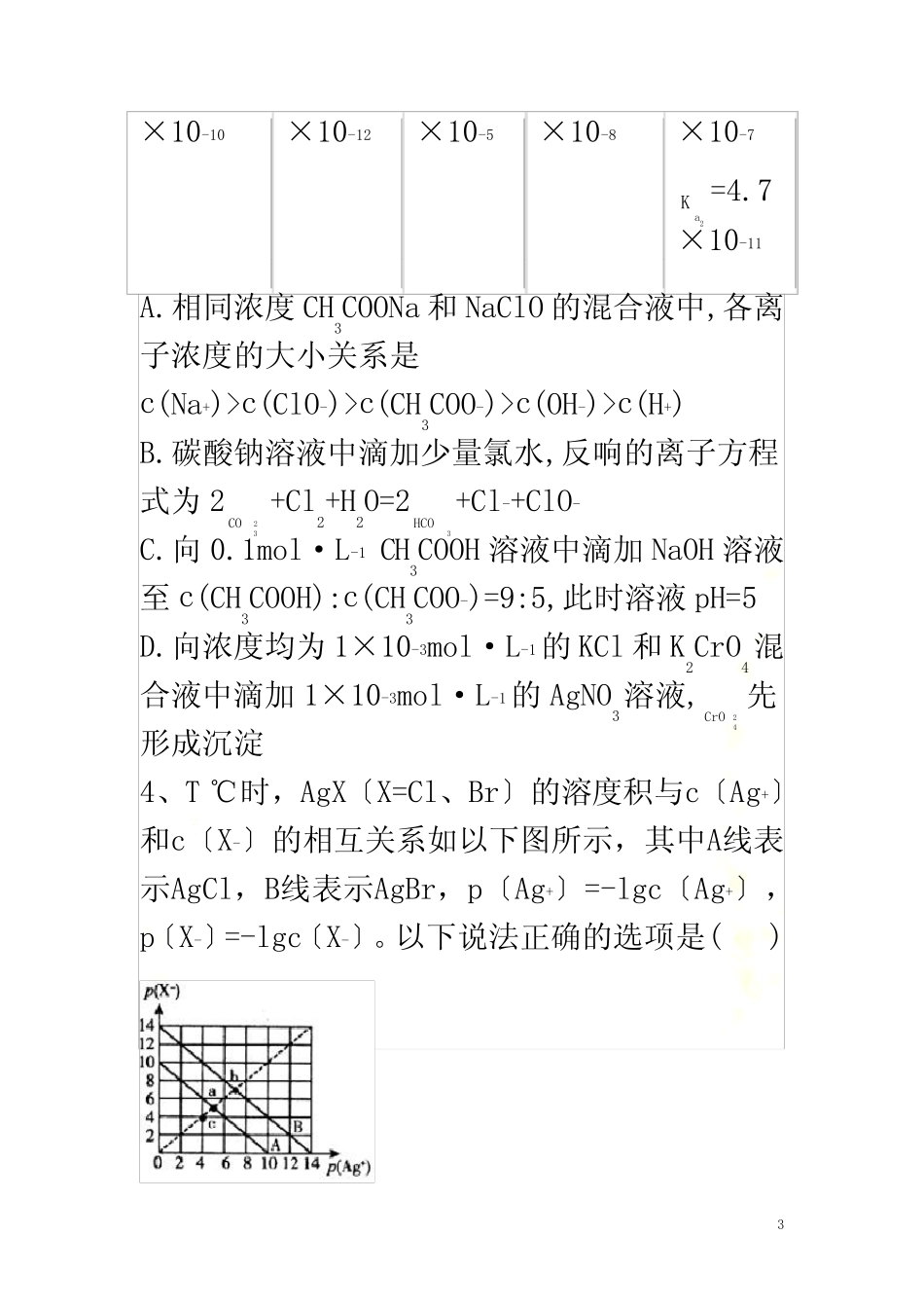 2022届高考化学二轮复习专题二十一盐类水解、沉淀溶解平衡(含解析)_第3页
