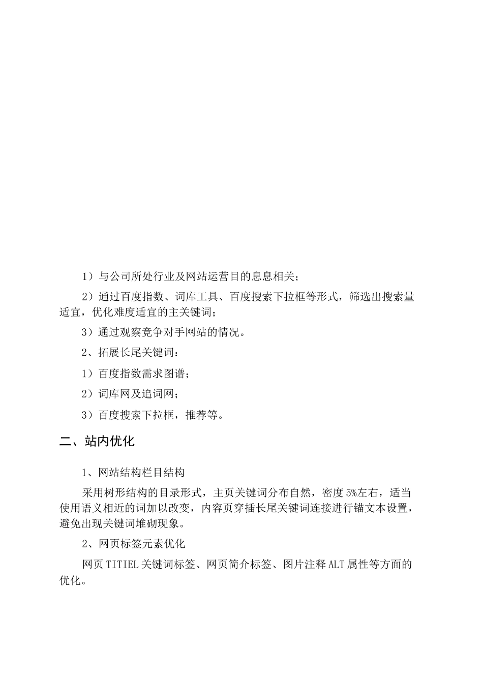 SEO优化及推广方案计划书_第2页