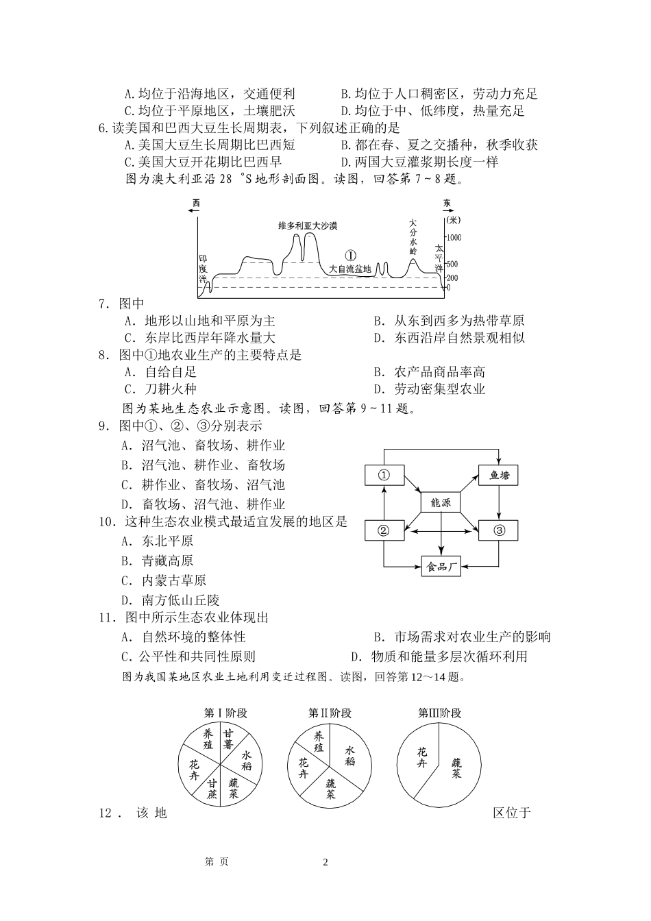 农业区位专题练习_第2页