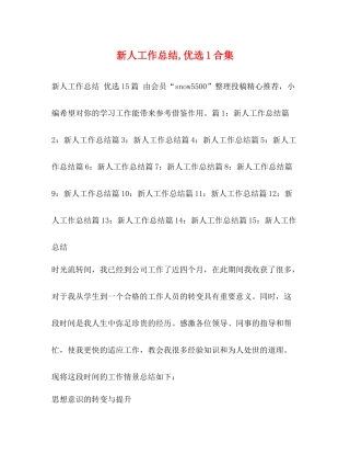 化学试题新人工作总结优选1合集