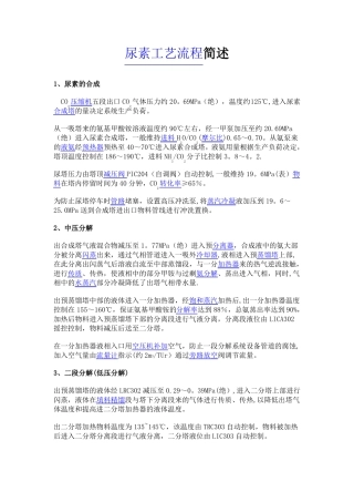 尿素工艺流程简述副本