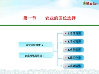 第一节　农业的区位选择