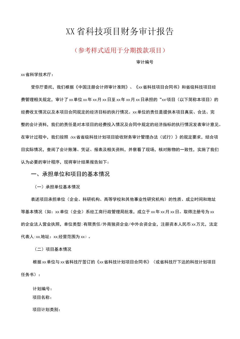 科技项目审计报告_第1页