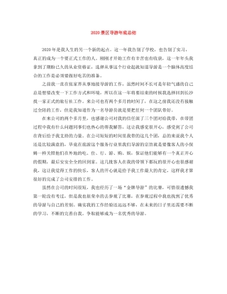 景区导游年底总结